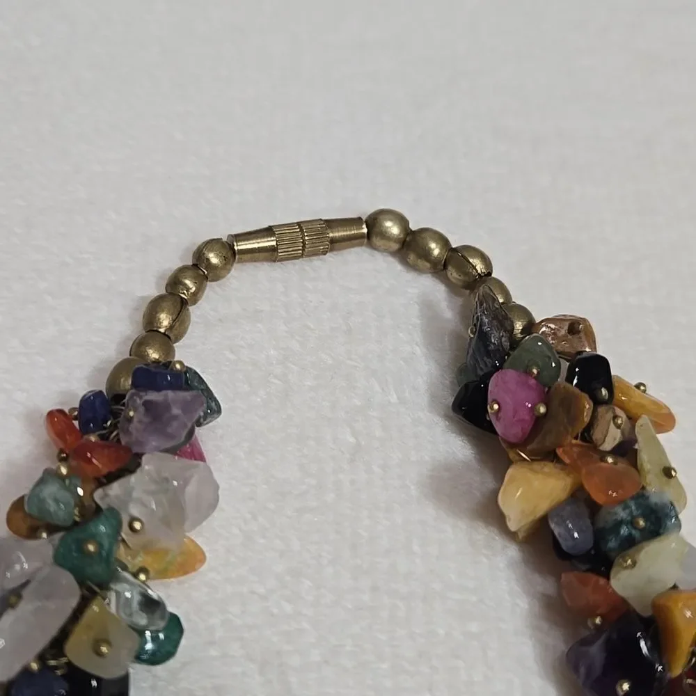 Handmade Multiple Semi Precious Stone Necklace